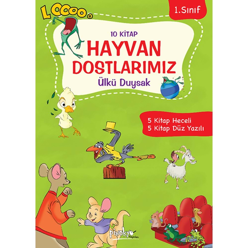 PİNOKYO 1.SINIF Hayvan Dostlarımız (5 KİT.Heceli 5 KİT DÜZ)-10 KİTAP