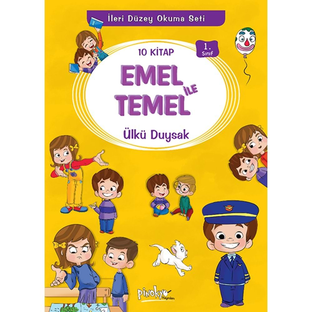 PİNOKYO 1.SINIF Emel ile Temel (İleri Düzey- Düz)-10 KİTAP