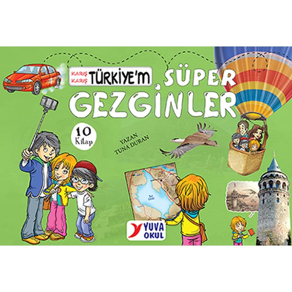 Süper Gezginler - KARIŞ KARIŞ TÜRKİYE KUTULU SET + SORU KİTAPÇIĞI