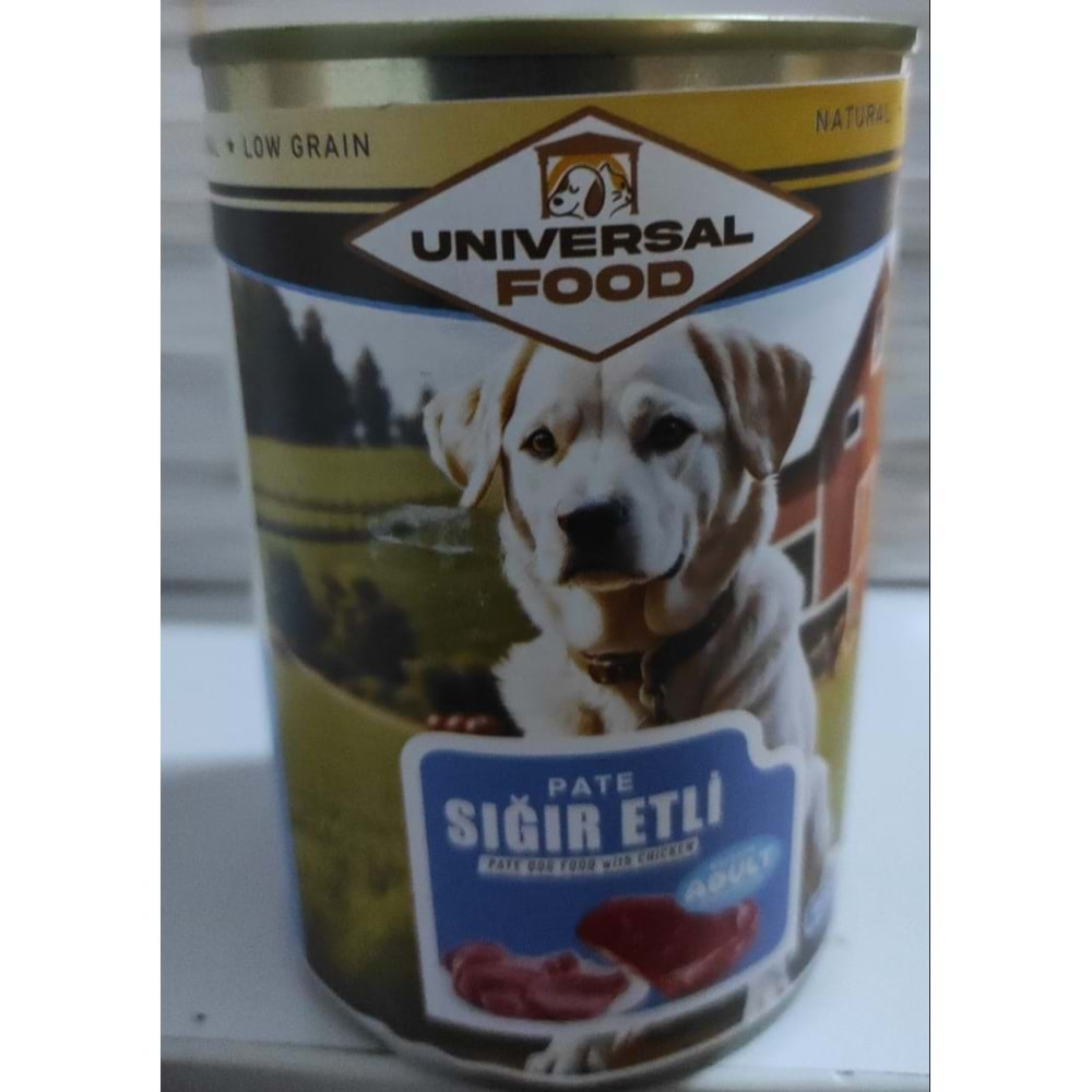 UNIVERSAL SIĞIR ETLİ KÖPEK KONSERVE 400 GR.PATE