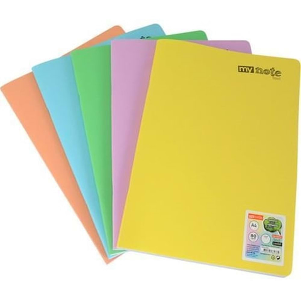 MYNOTE DEFTER A4 ÇİZGİLİ 80 YP.DİKİŞLİ TEXT PASTEL PP.KPK.