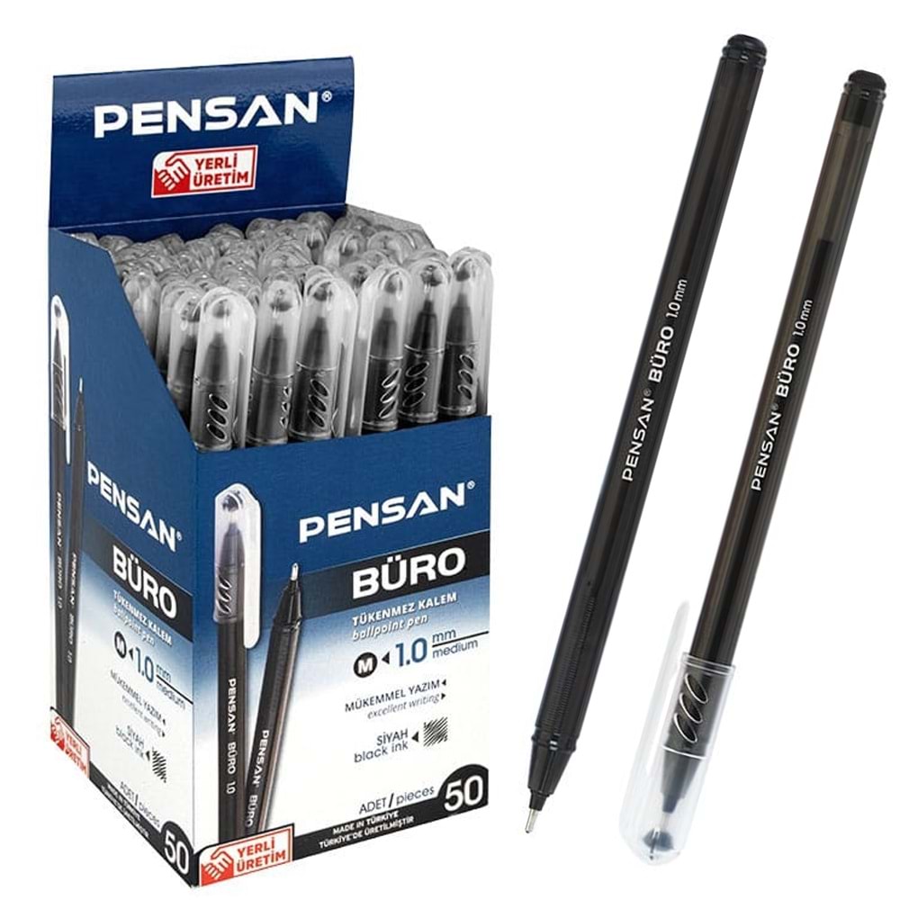 PENSAN TÜKENMEZ KALEM 1.0 BÜRO SİYAH 50 Lİ 2270