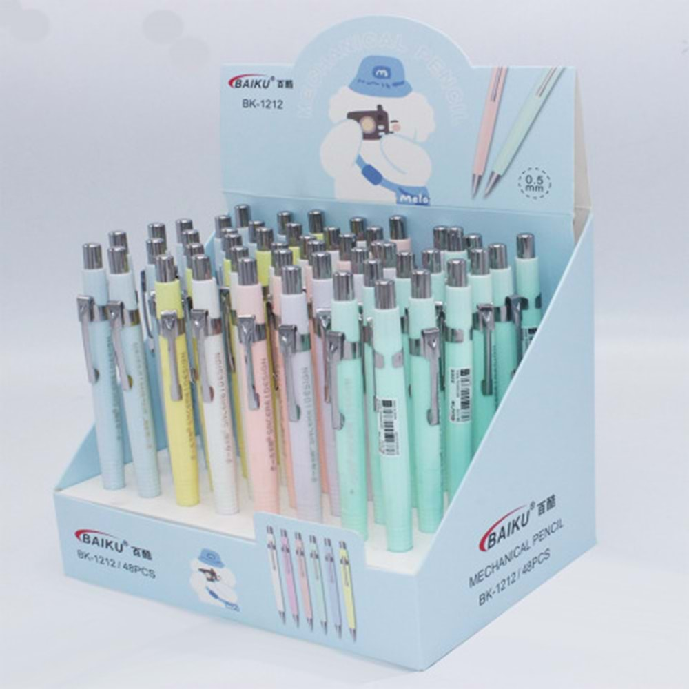 BAIKU VERSATİL KALEM 0,5 MM.BK-1212 PASTEL RENKLER