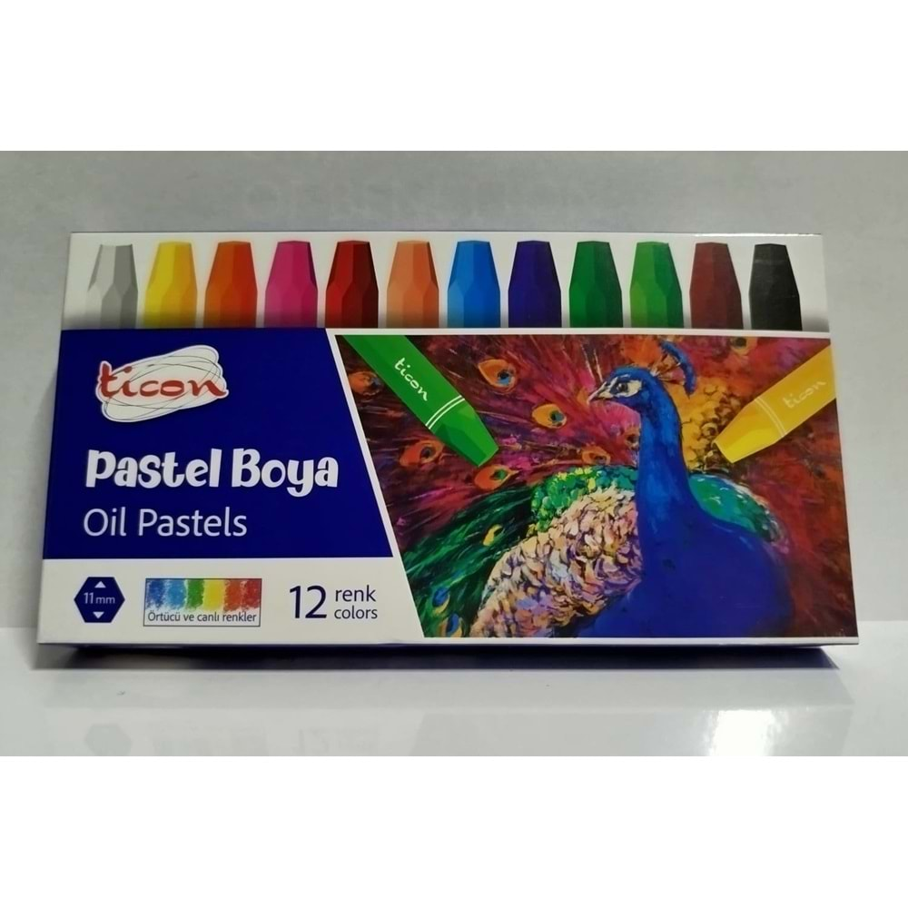 TİCON PASTEL BOYA 12 RENK-17384