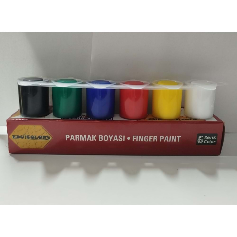 EDU COLORS PARMAK BOYASI 6 RENK ŞİŞE 22 ML.EDU-517