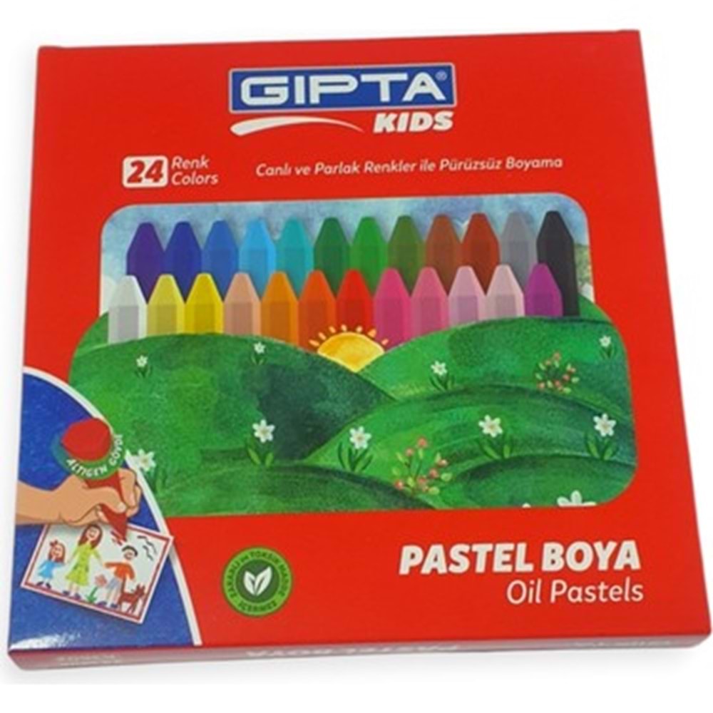 GIPTA PASTEL BOYA 24 RENK KARTON KUTU