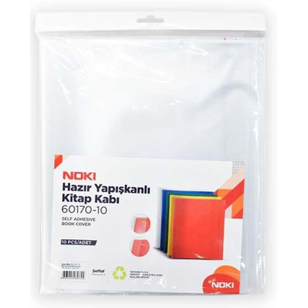 noki hazır yapışkanlı kitap kabı 10 lu