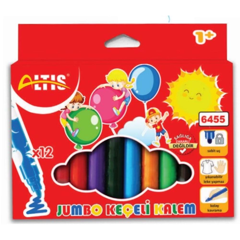 ALTIS JUMBO KEÇELİ KALEM 12 RENK