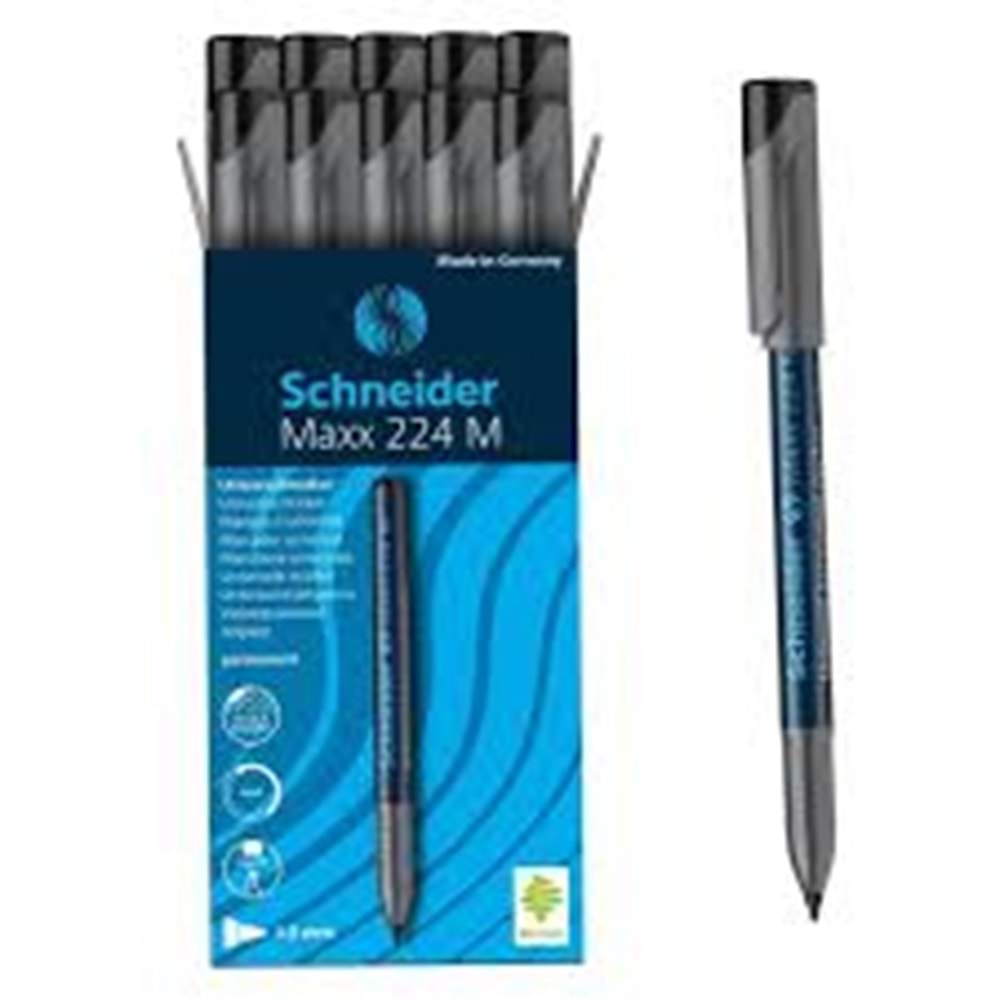 SCHNEİDER ASETAT-PERMANENT KALEMİ (M) SİYAH MAXX 224 M