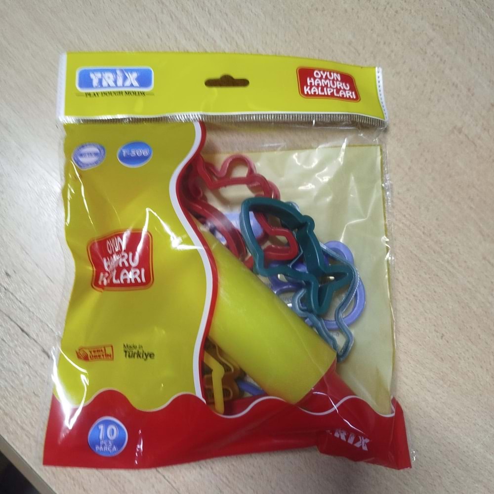 TRİX OYUN HAMURU KALIPLARI MERDANELİ 10 LU PAKET