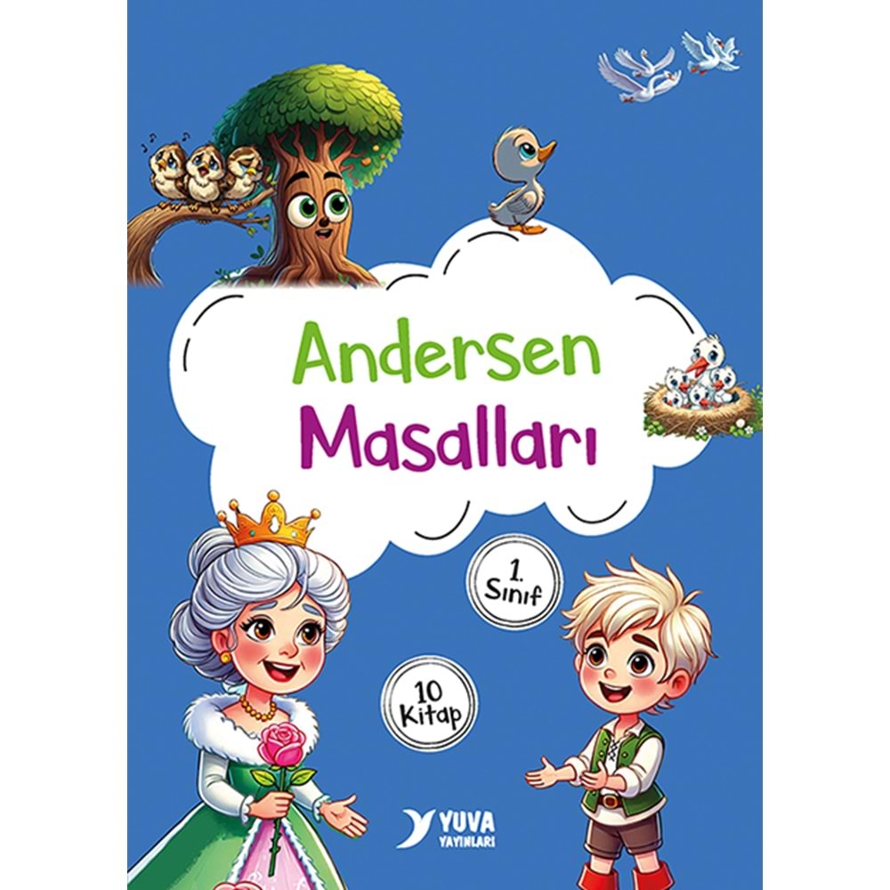 YUVA 1.SINIF ANDERSEN MASALLARI 10 KİTAP+SORU KİT.(DÜZ)