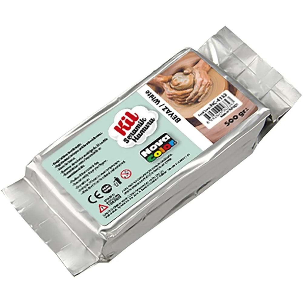 NOVA COLOR SERAMİK KİL 500 GR.BEYAZ NC-4133
