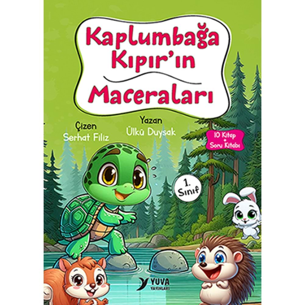 YUVA 1.SINIF KAPLUMBAĞA KIPIRIN MACERALARI 10 KİTAP