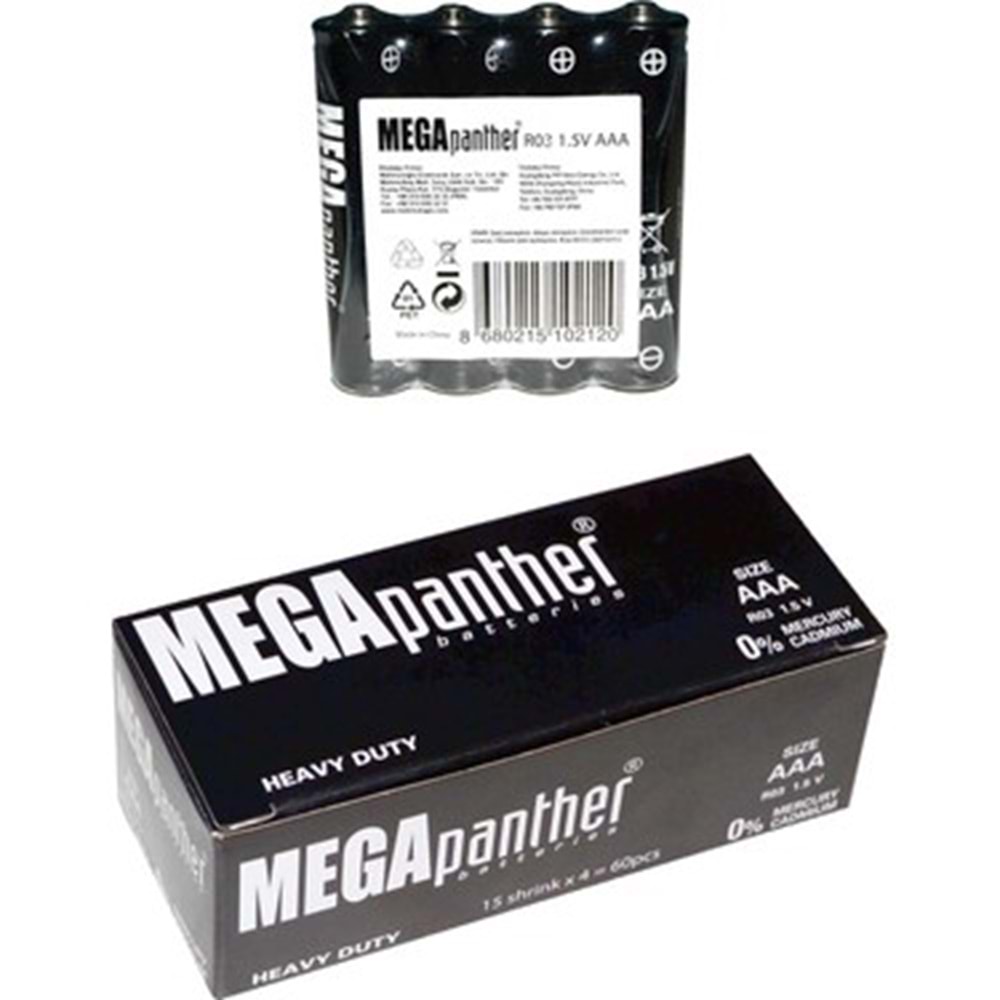 MEGA PANTHER İNCE-KUMANDA PİLİ 4 LÜ PK.