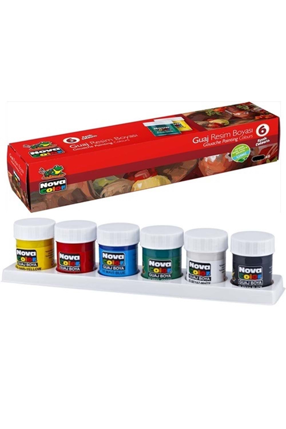 NOVA COLOR GUAJ BOYA 6 RENK ŞİŞE 30 ML. NC-113