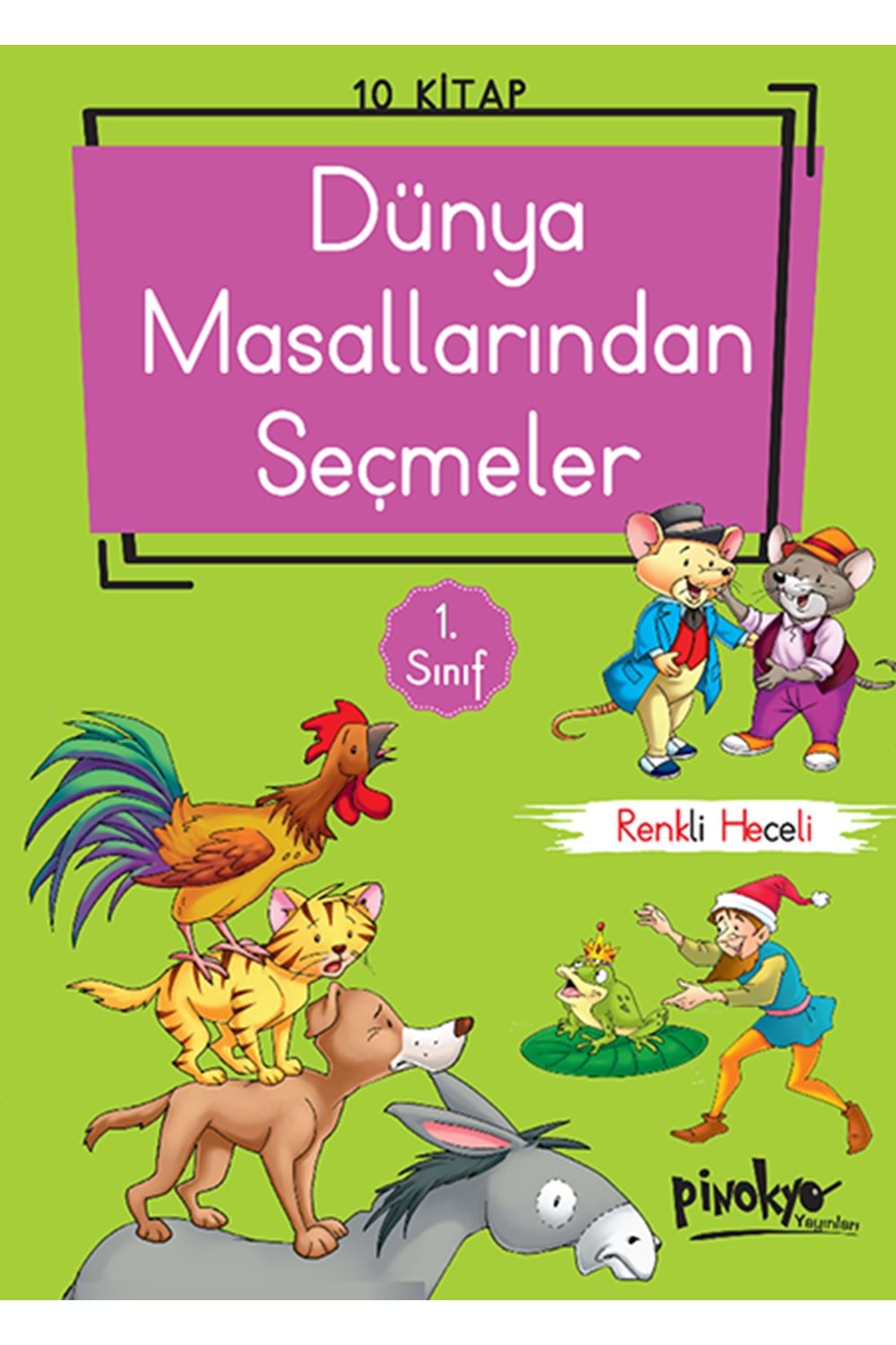 PİNOKYO 1.SINIF Dünya Masallarından Seçmeler (HECELİ)-10 KİTAP