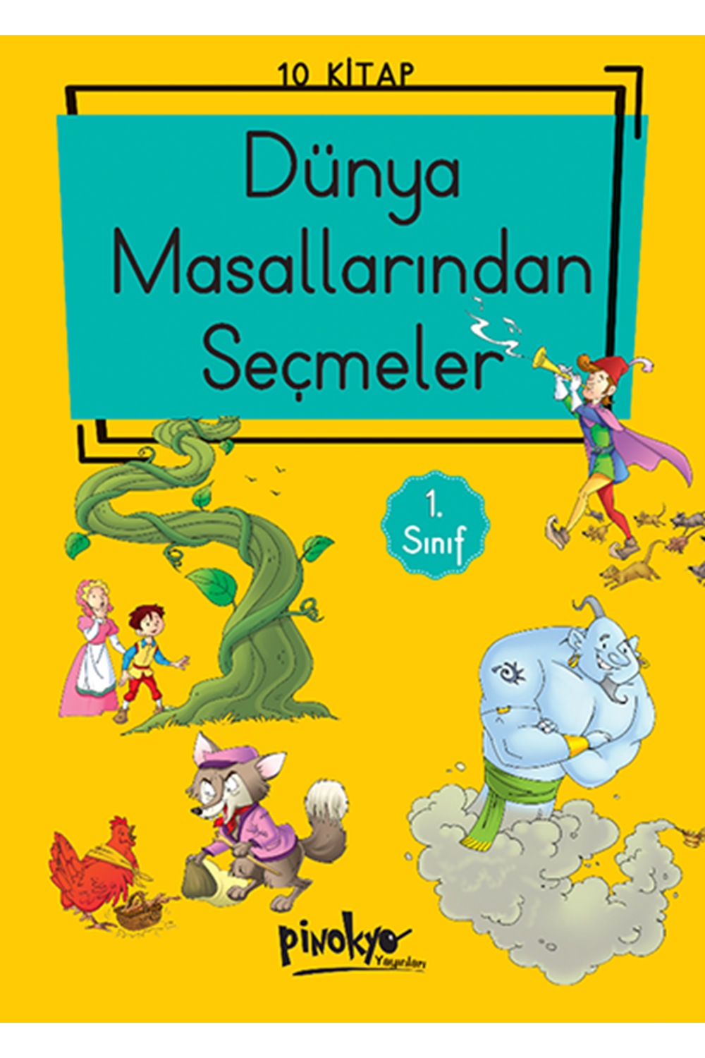 PİNOKYO 1.SINIF Dünya Masallarından Seçmeler (DÜZ YAZI)-10 KİTAP