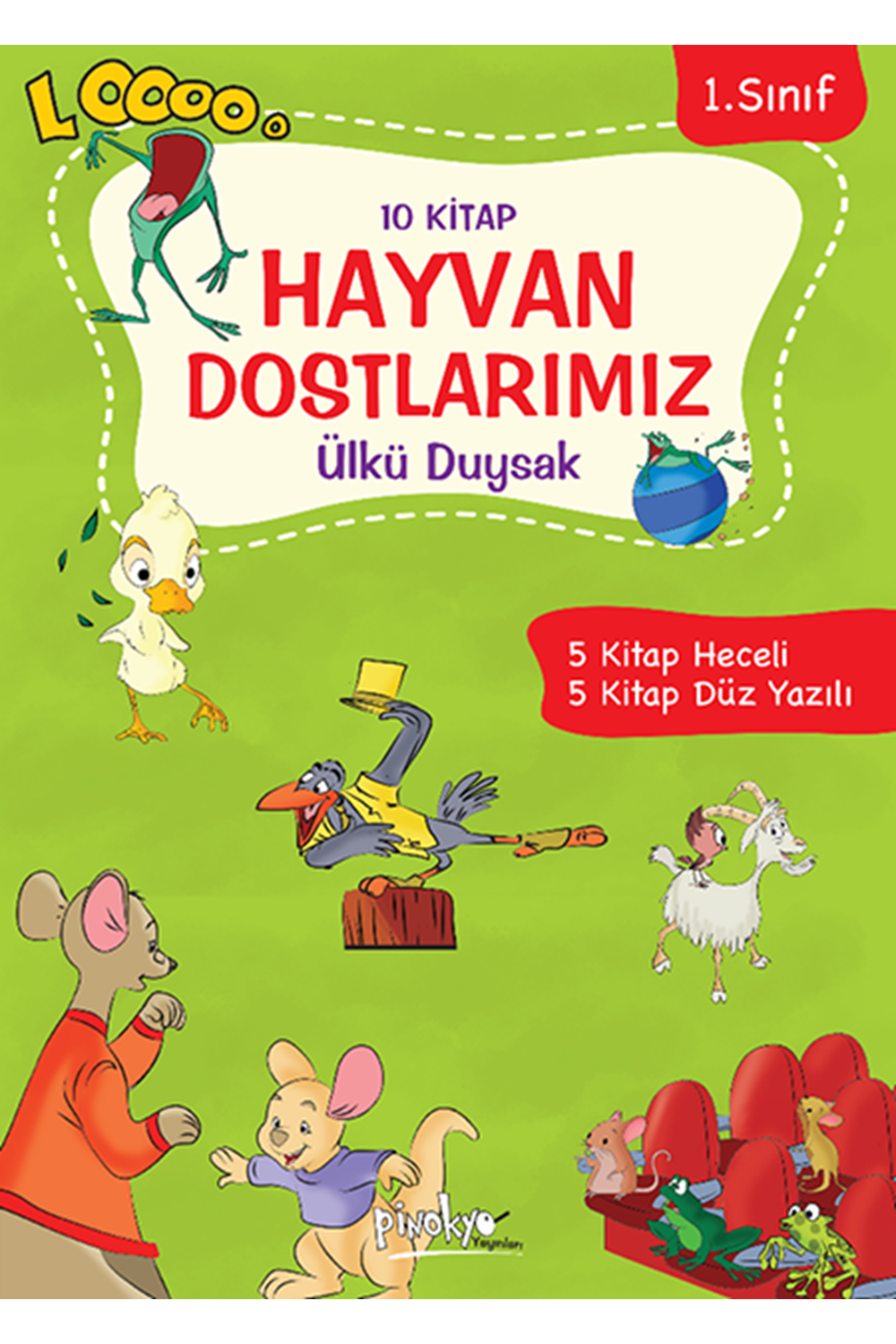 PİNOKYO 1.SINIF Hayvan Dostlarımız (5 KİT.Heceli 5 KİT DÜZ)-10 KİTAP
