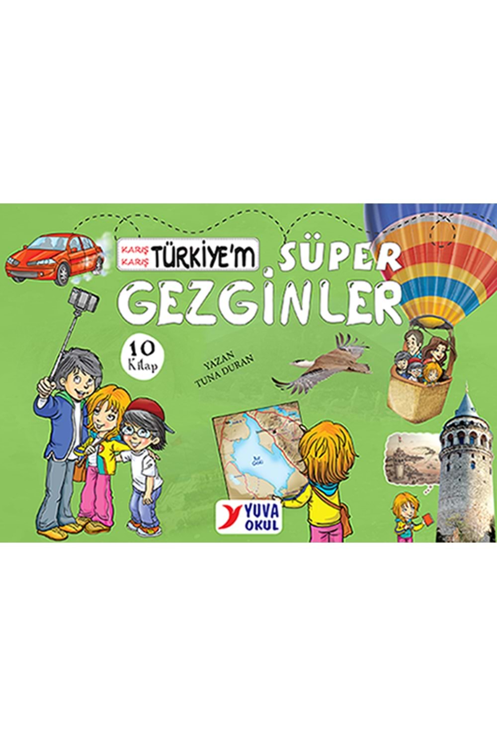 YUVA SÜPER GEZGİNLER KARIŞ KARIŞ TÜRKİYE 10 LU SET+SORU KİTAPÇIĞI