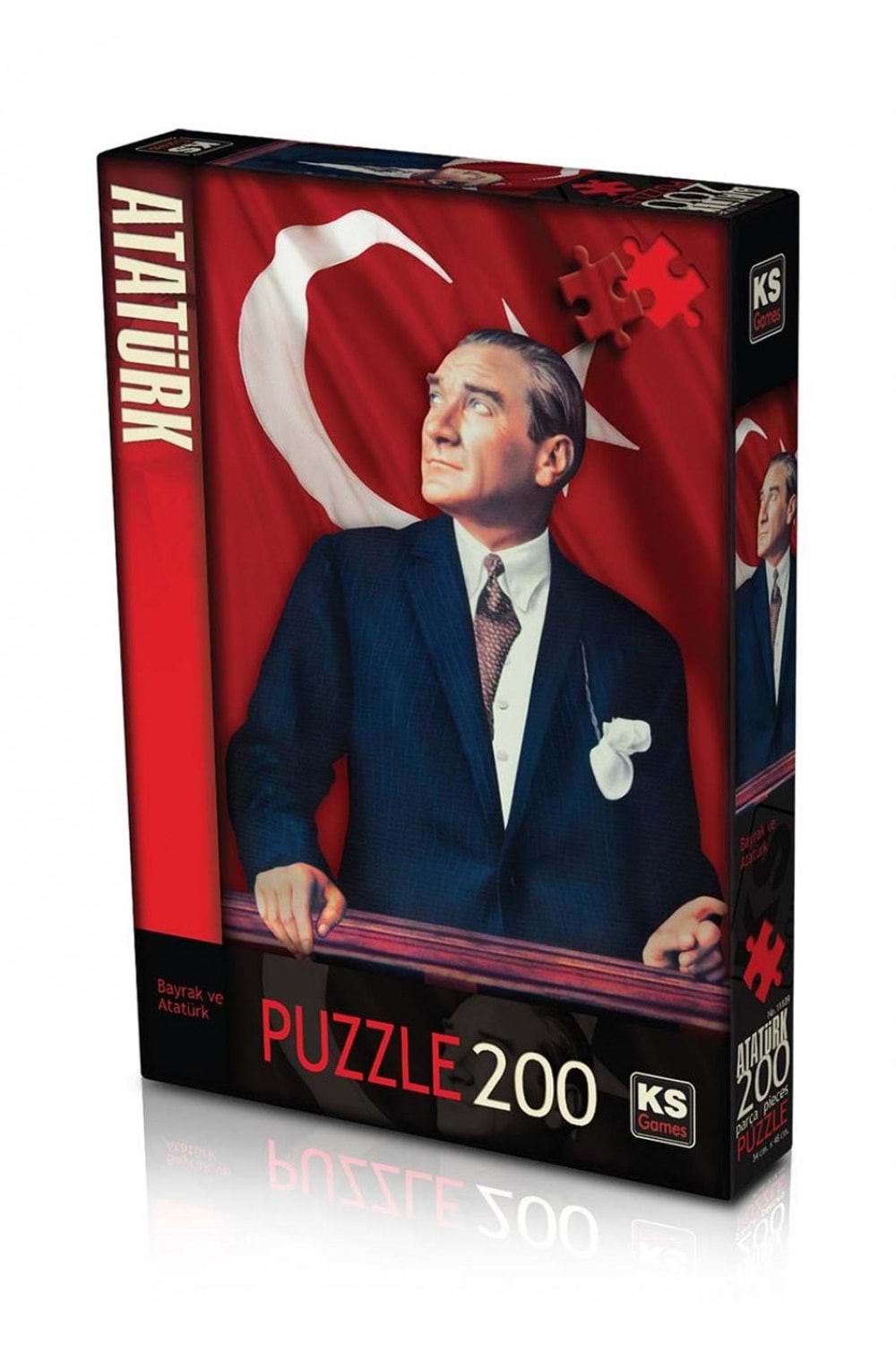 KS GAMES PUZZLE 200 LÜ BAYRAK VE ATATÜRK 48*34 CM.T113