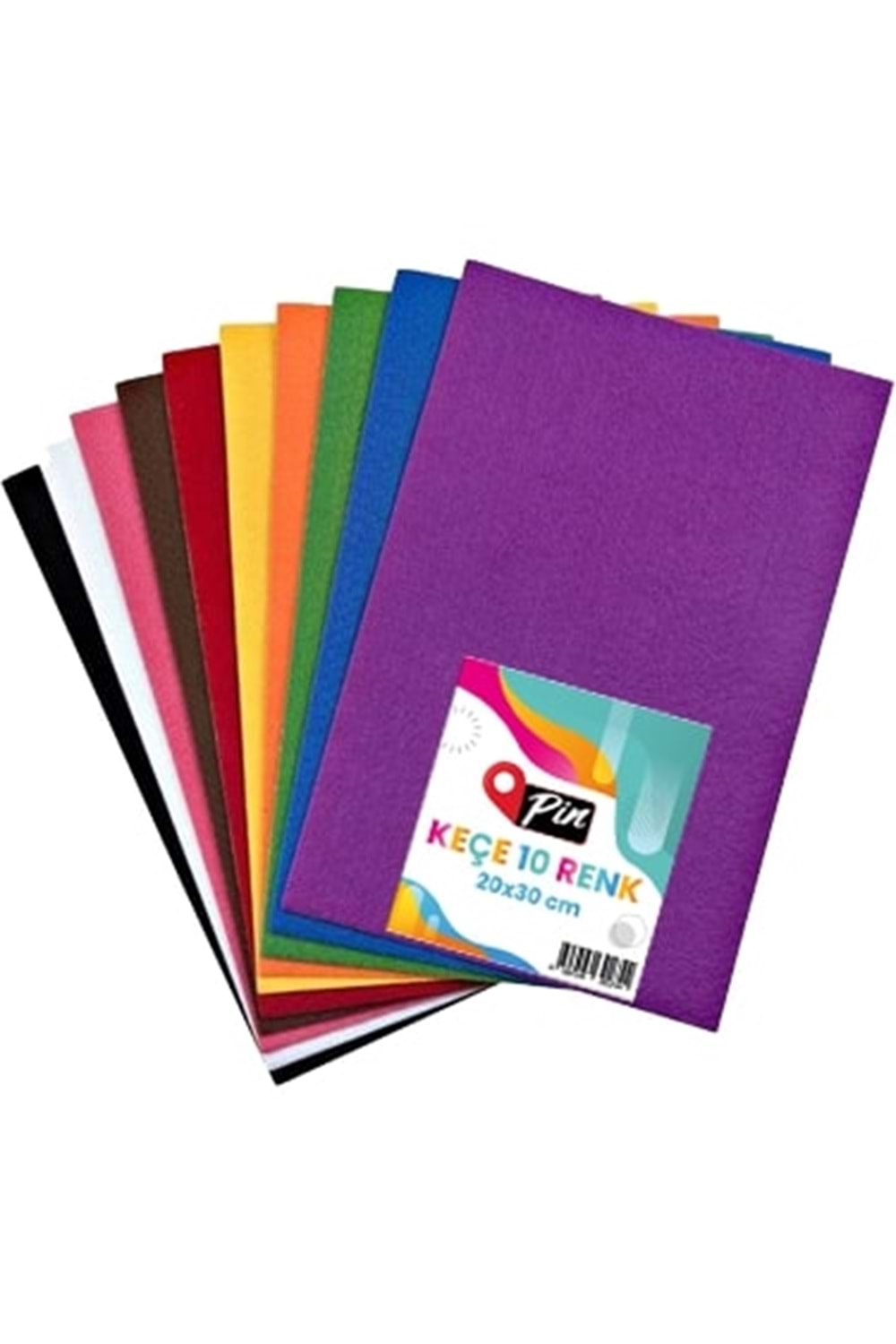 PİN KEÇE 20*30 CM. 10 RENK A4