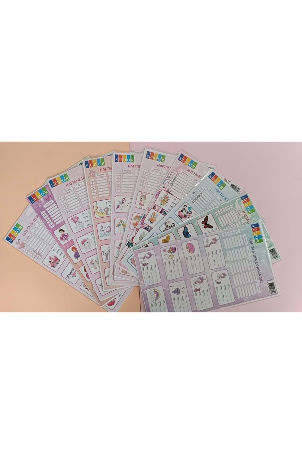 SÜDOR OKUL ETİKETİ 3 LÜ PAKET KIZ OE01