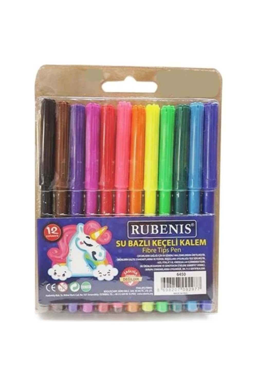 RUBENİS KEÇELİ BOYA KALEMİ 12 RENK 6450