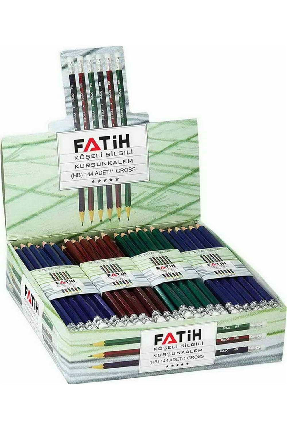 FATİH KURŞUN KALEM 12 Lİ PK.KÖŞELİ SİLGİLİ