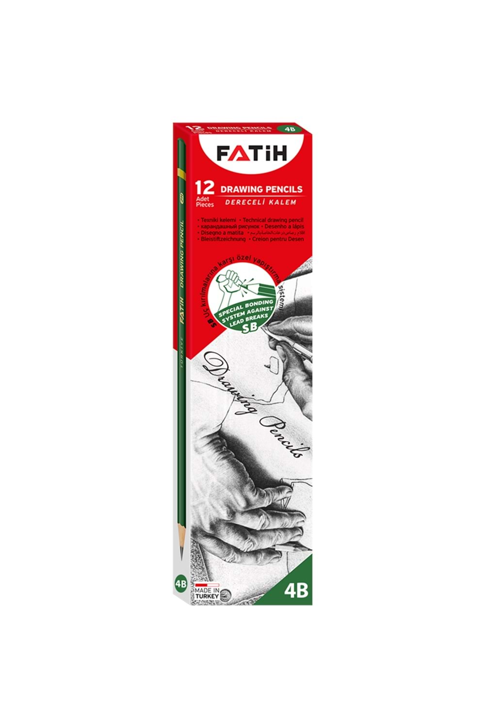 FATİH DERECELİ RESİM KALEMİ 4B