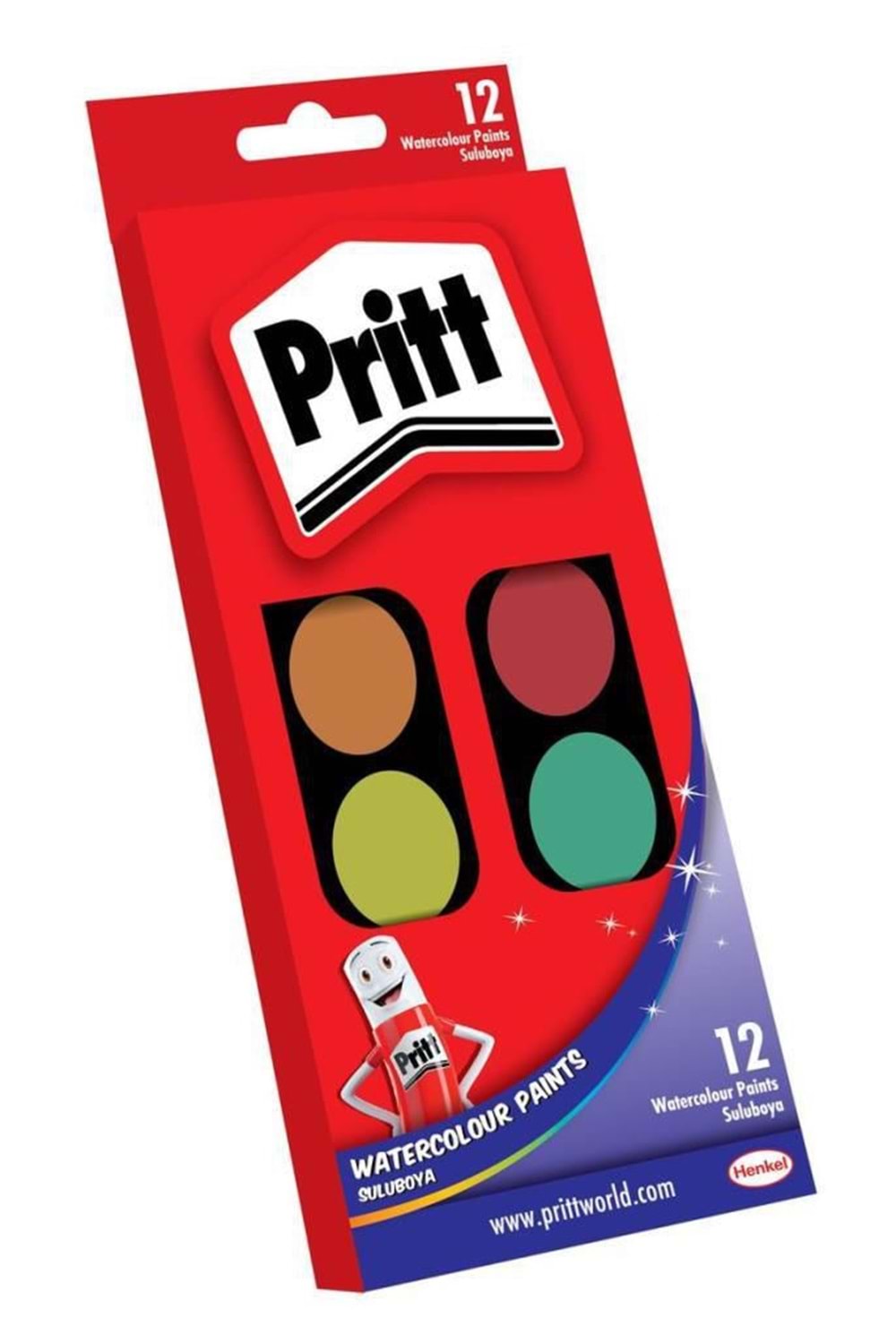 PRİTT SULUBOYA 12 RENK BÜYÜK TABLET