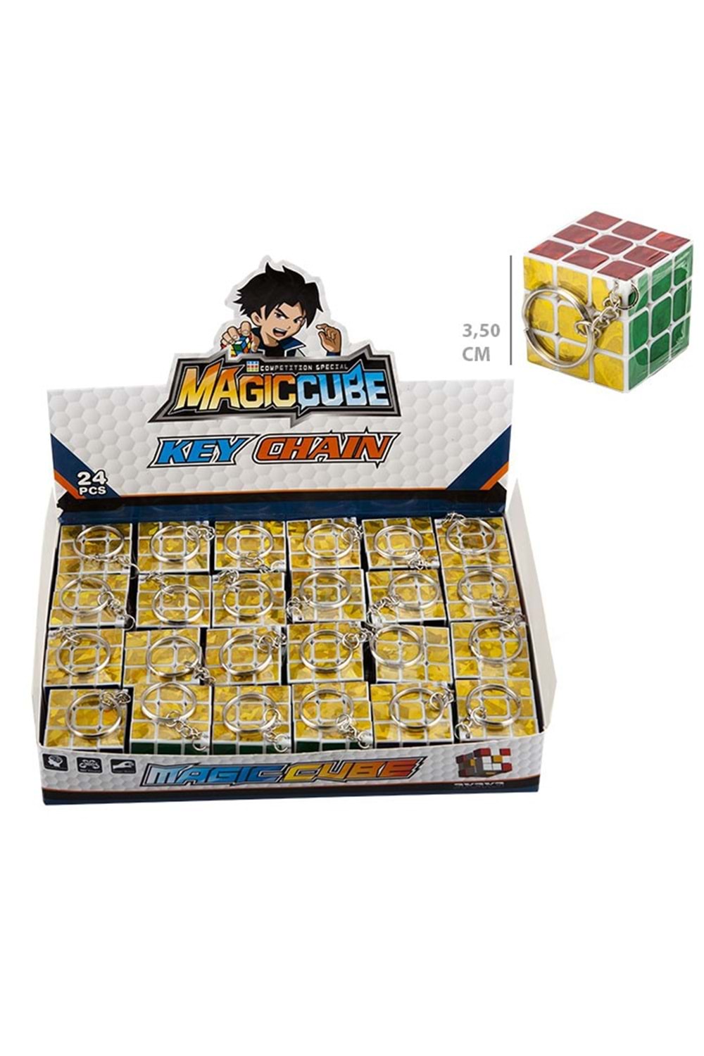 OLGUN SEDEFLİ ZEKA KÜPÜ ANAHTARLIKLI