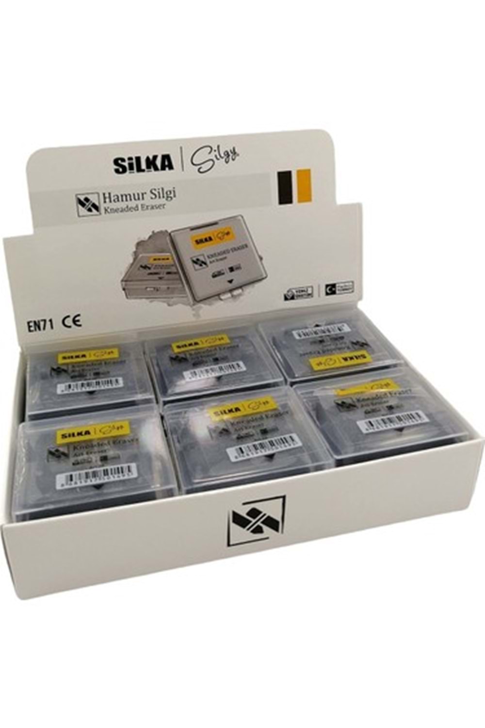 SİLKA GRİ HAMUR SİLGİ 12 Lİ PK.