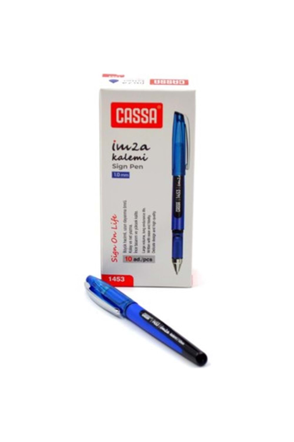 CASSA İMZA KALEMİ MAVİ 10 LU PK.1453