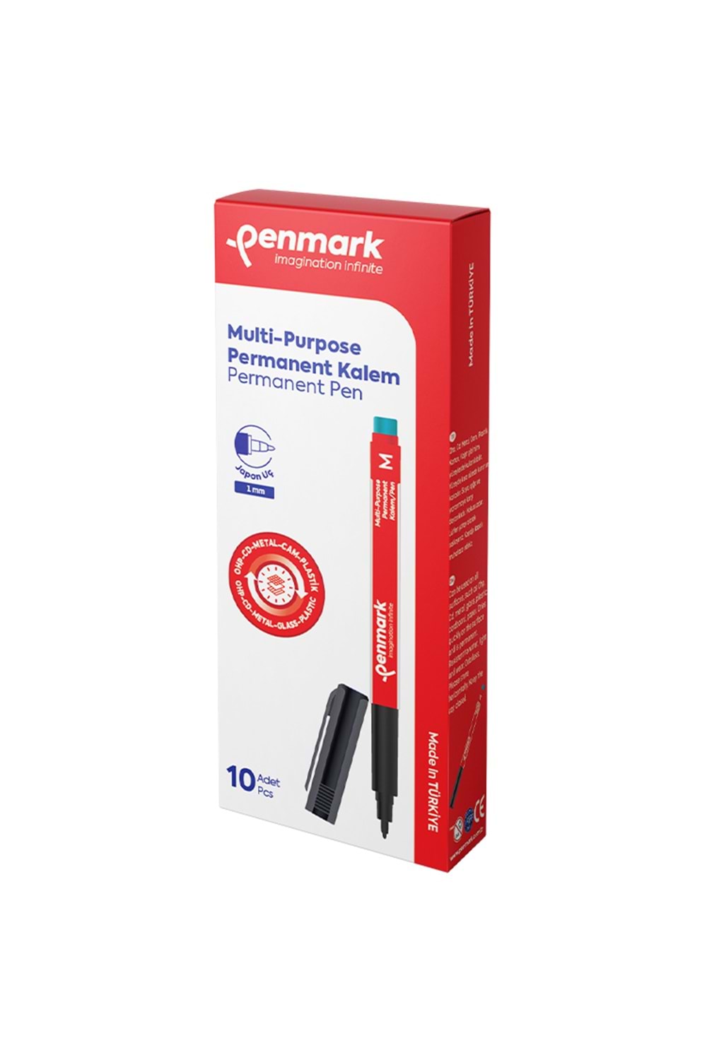 PENMARK ASETAT-PERMANENT KALEM (M) SİYAH 10 LU PK.