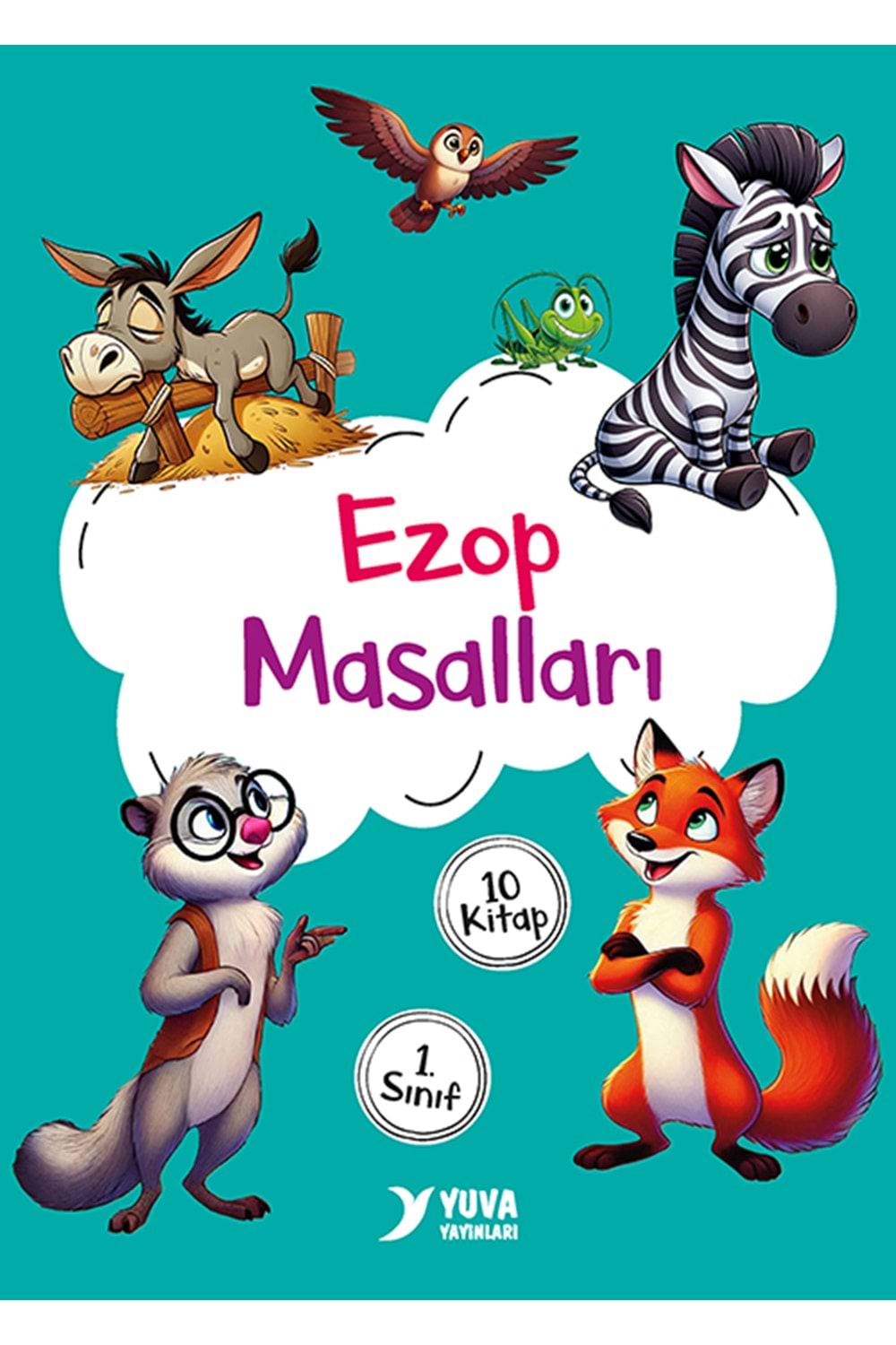 YUVA 1.SINIF EZOP MASALLARI 1.SNF 10 KİTAP+SORU KİT.(DÜZ)