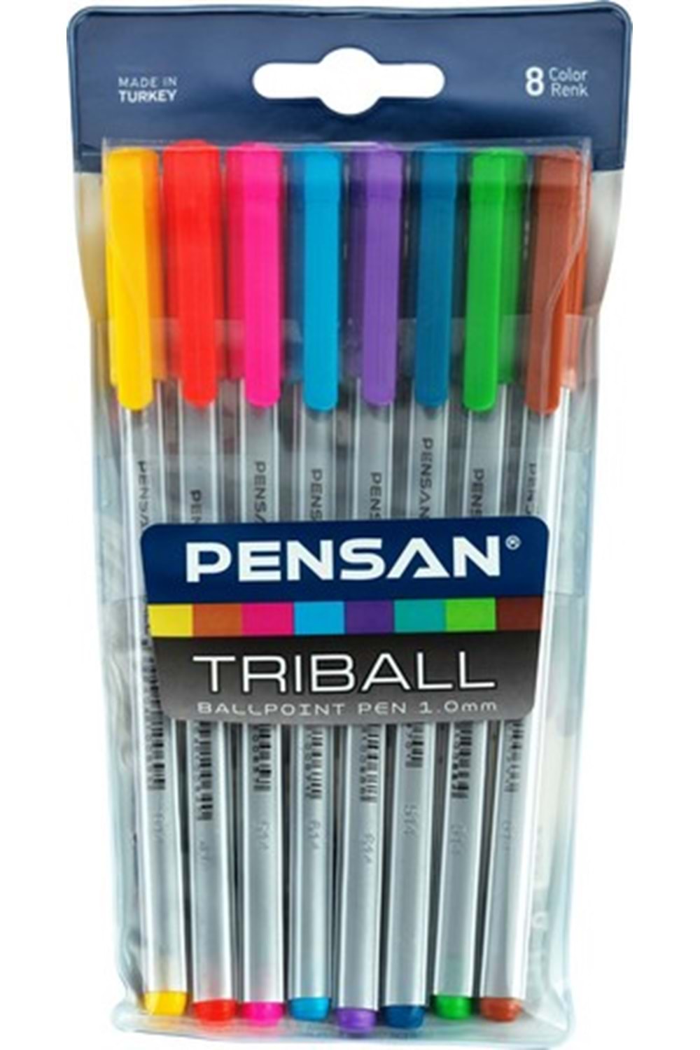 PENSAN TRİBALL TÜKENMEZ KALEM 8 RENK 1 MM.
