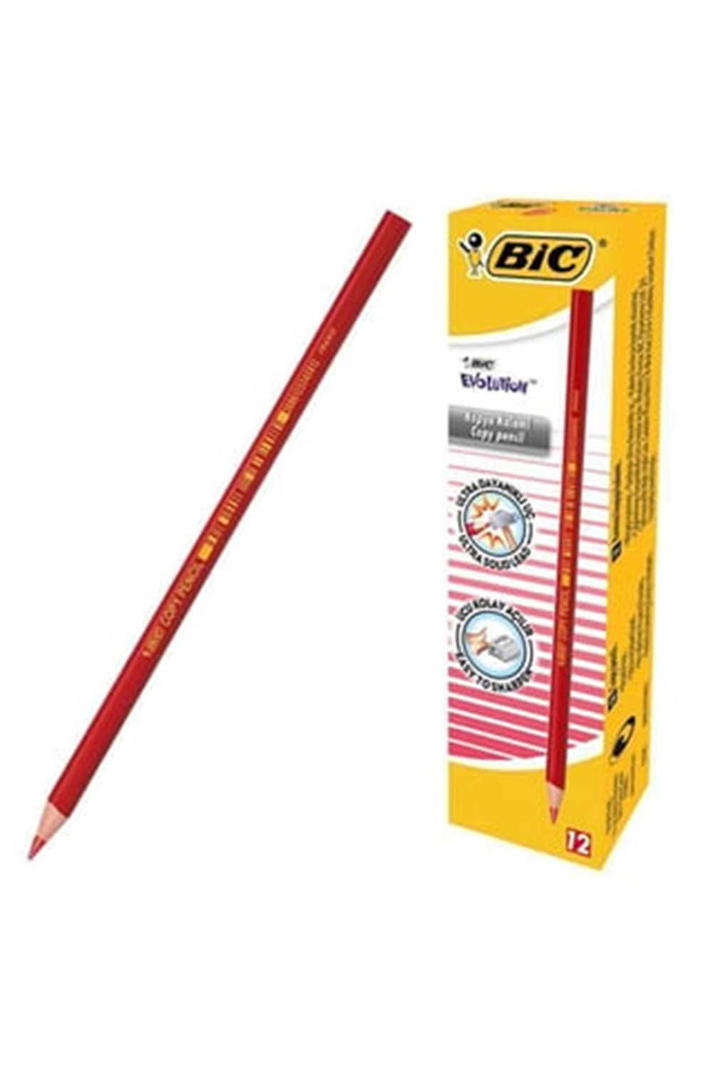 BİC KIRMIZI KOPYA KALEMİ 12 Lİ PK.EVOLUTİON