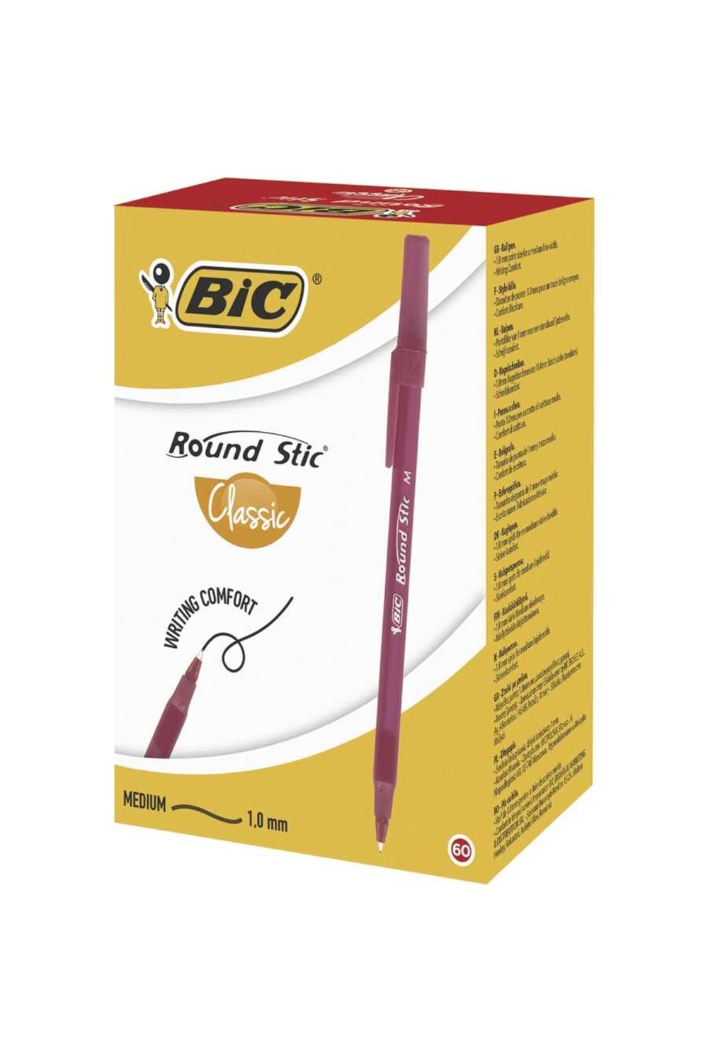 BİC ROUND KIRMIZI TÜKENMEZ KALEM 60 LI PAKET