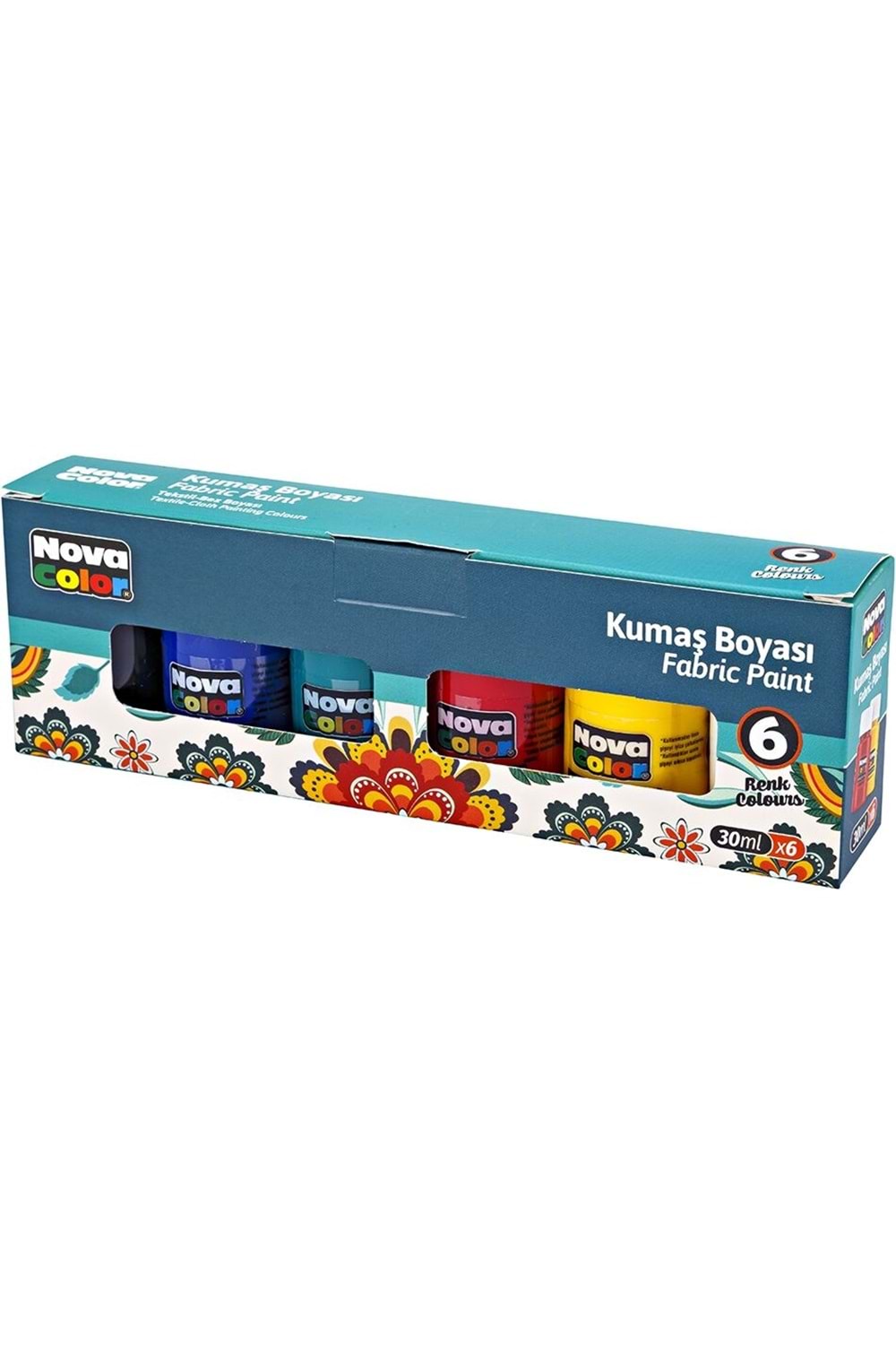 NOVA COLOR KUMAŞ BOYASI 6 RENK 30 ML.ŞİŞE KOD: NC-188