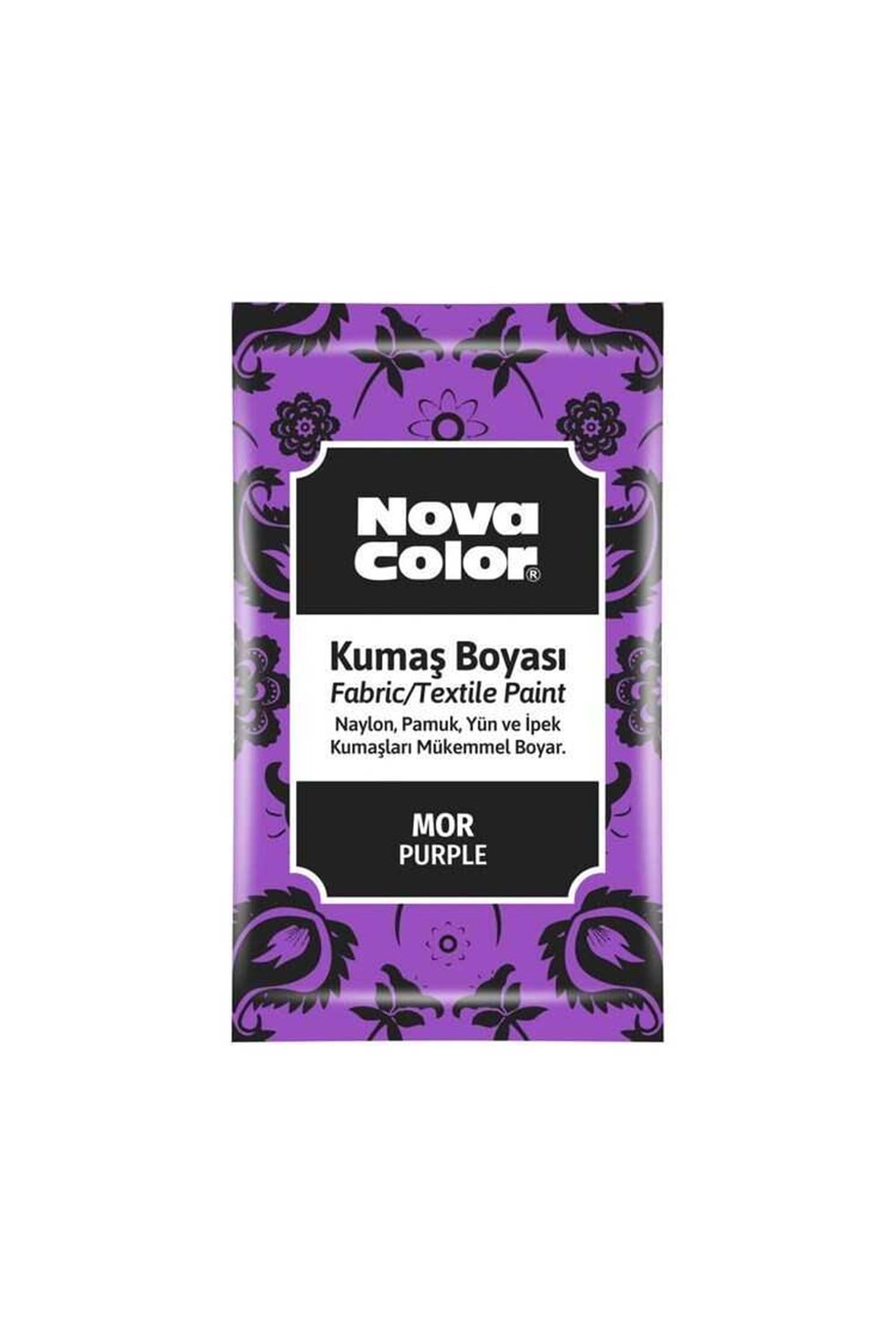 NOVA COLOR KUMAS BOYASI TOZ MOR 12 GR