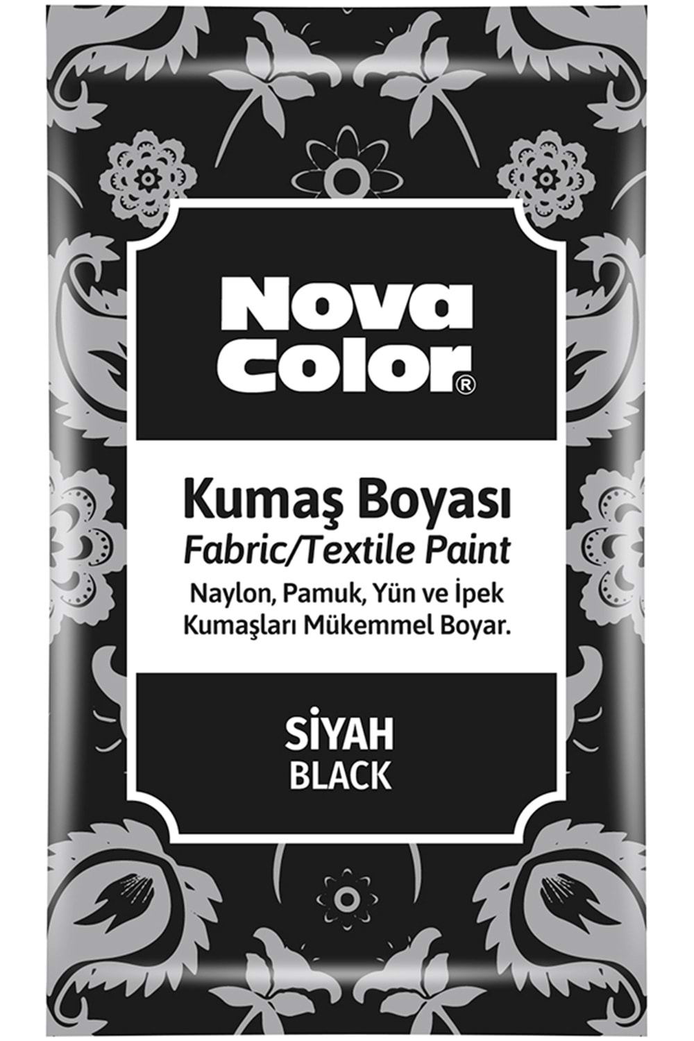 NOVA COLOR KUMAS BOYASI TOZ SİYAH 12 GR