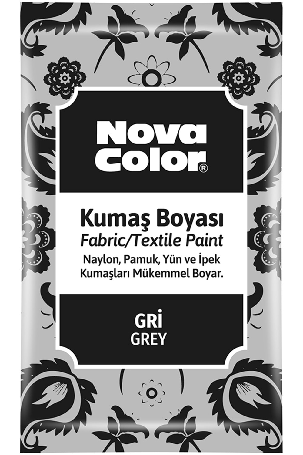 NOVA COLOR KUMAS BOYASI TOZ GRİ 12 GR
