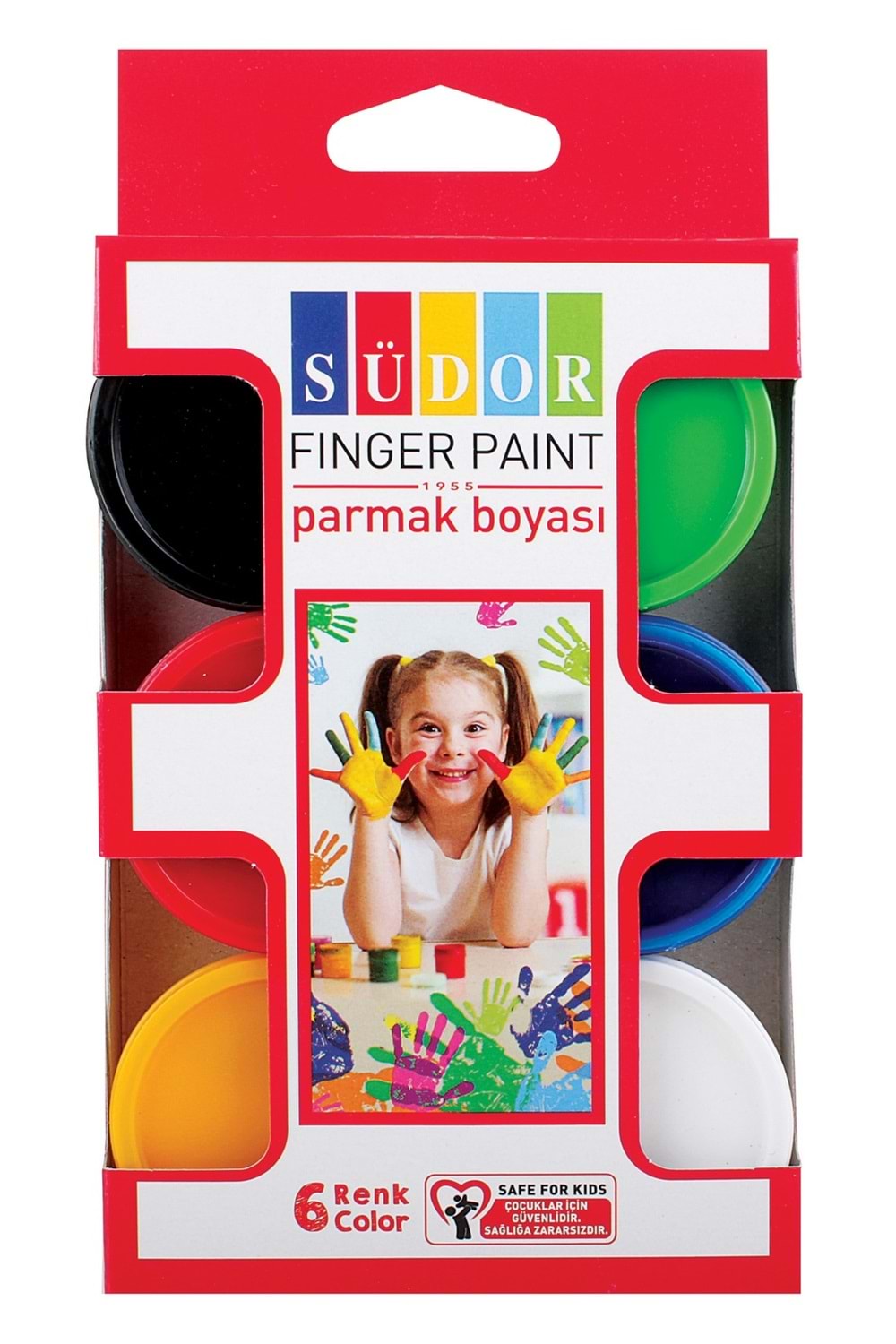 SÜDOR PARMAK BOYASI 30 ML.6 RENK