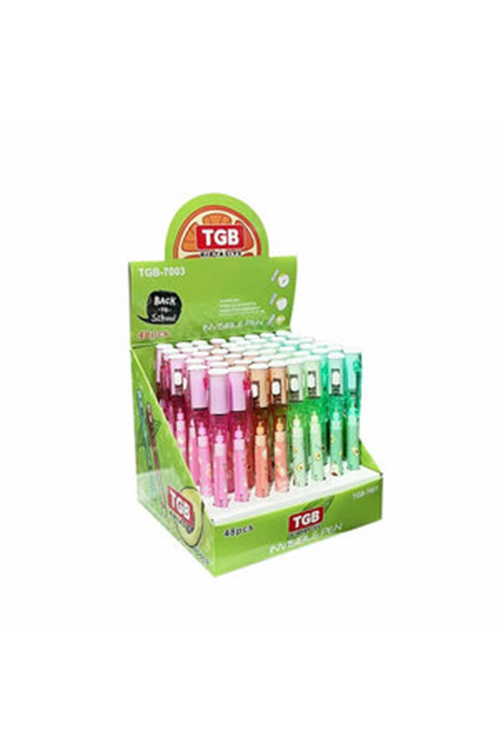 TGB GÖRÜNMEZ KALEM CANLI RENKLER TGB-7003