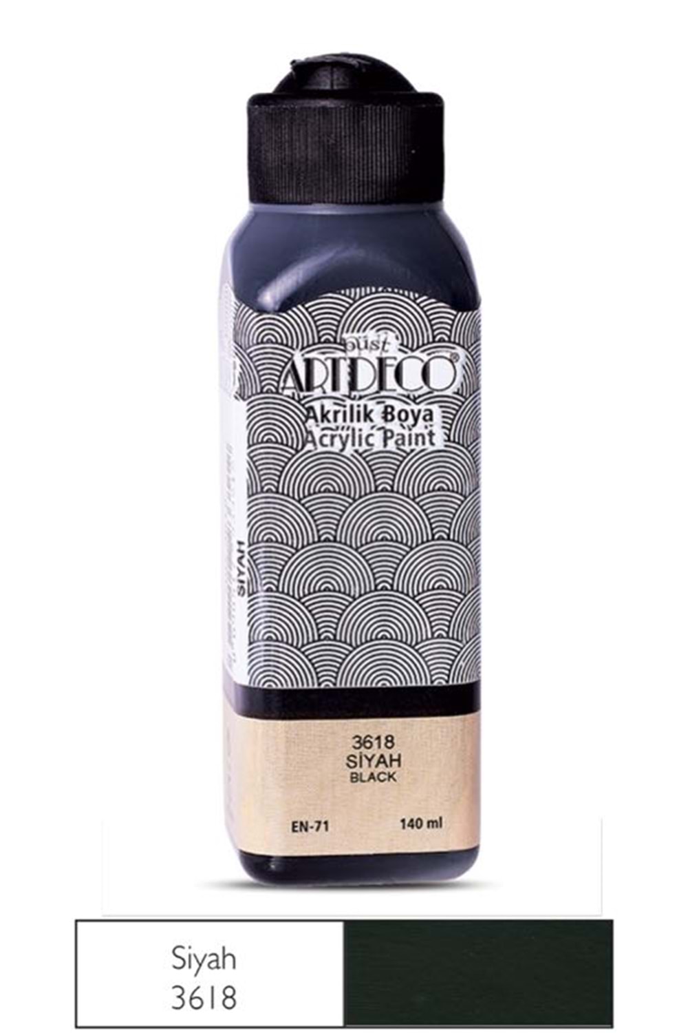 ARTDECO AKRİLİK BOYA SİYAH 140 ML.70R-3018