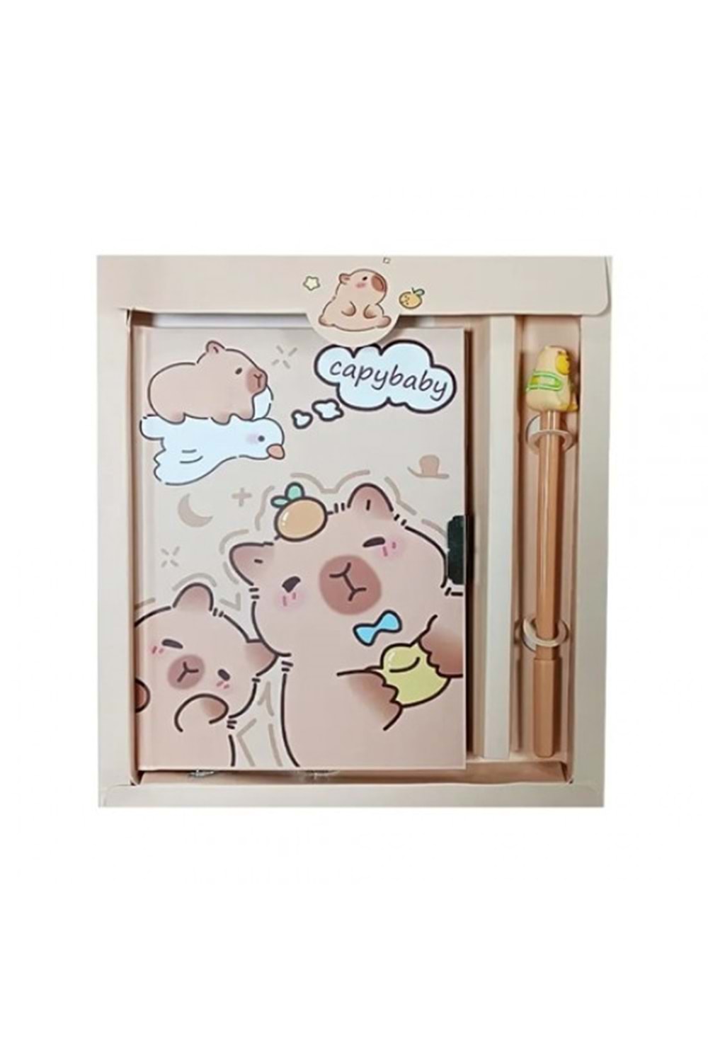 TAROS CAPYBARA KALEMLİ KİLİTLİ HATIRA DEFTERİ-7172
