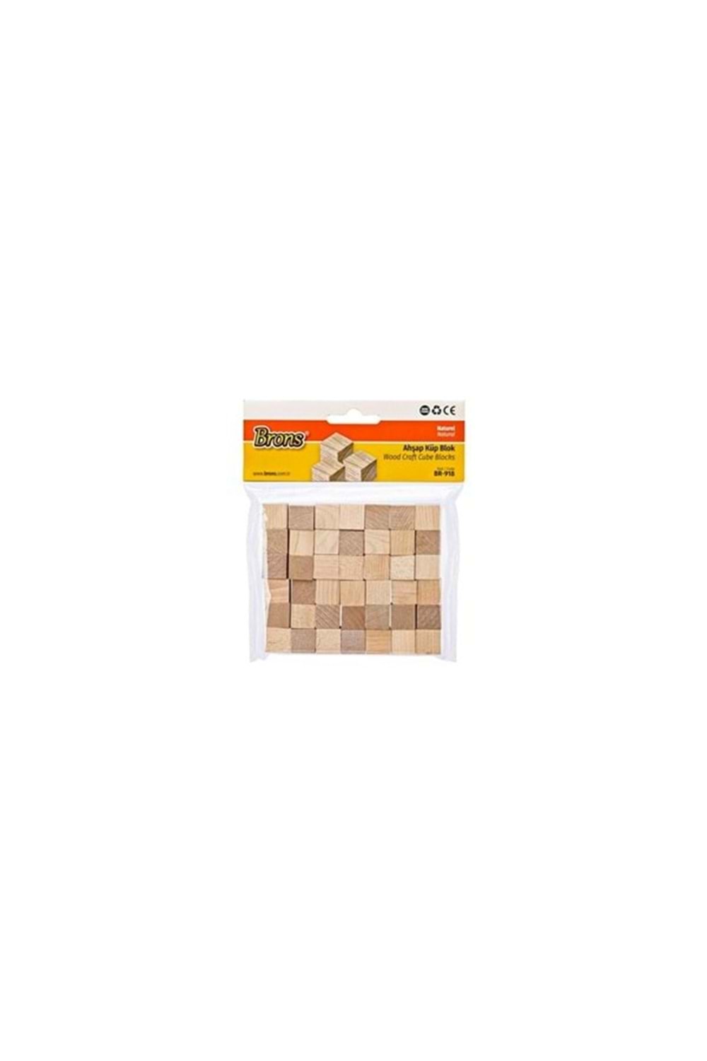 BRONS AHŞAP KÜP BLOK NATUREL BR-918