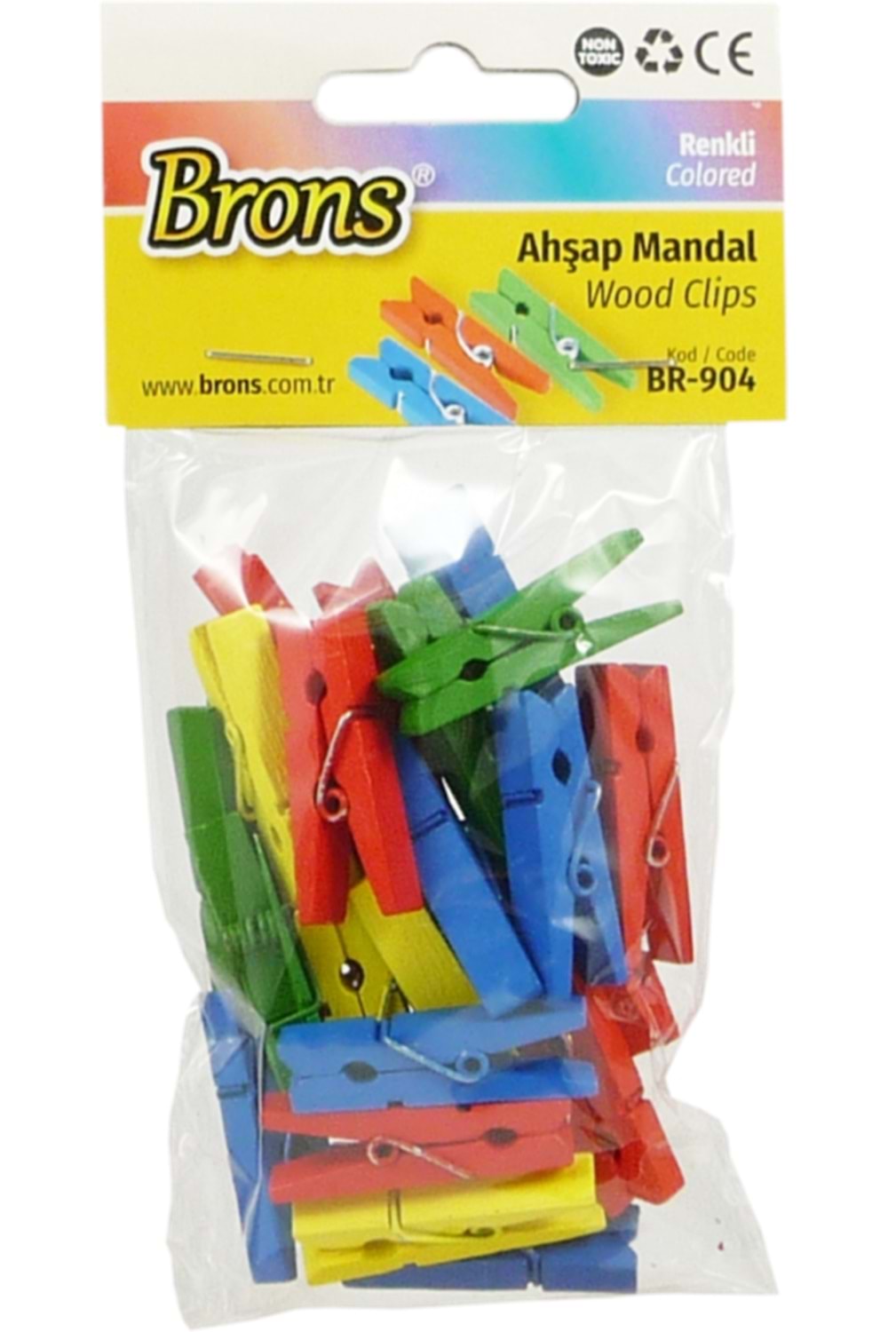 BRONS AHŞAP MANDAL RENKLİ KÜÇÜK BR-904