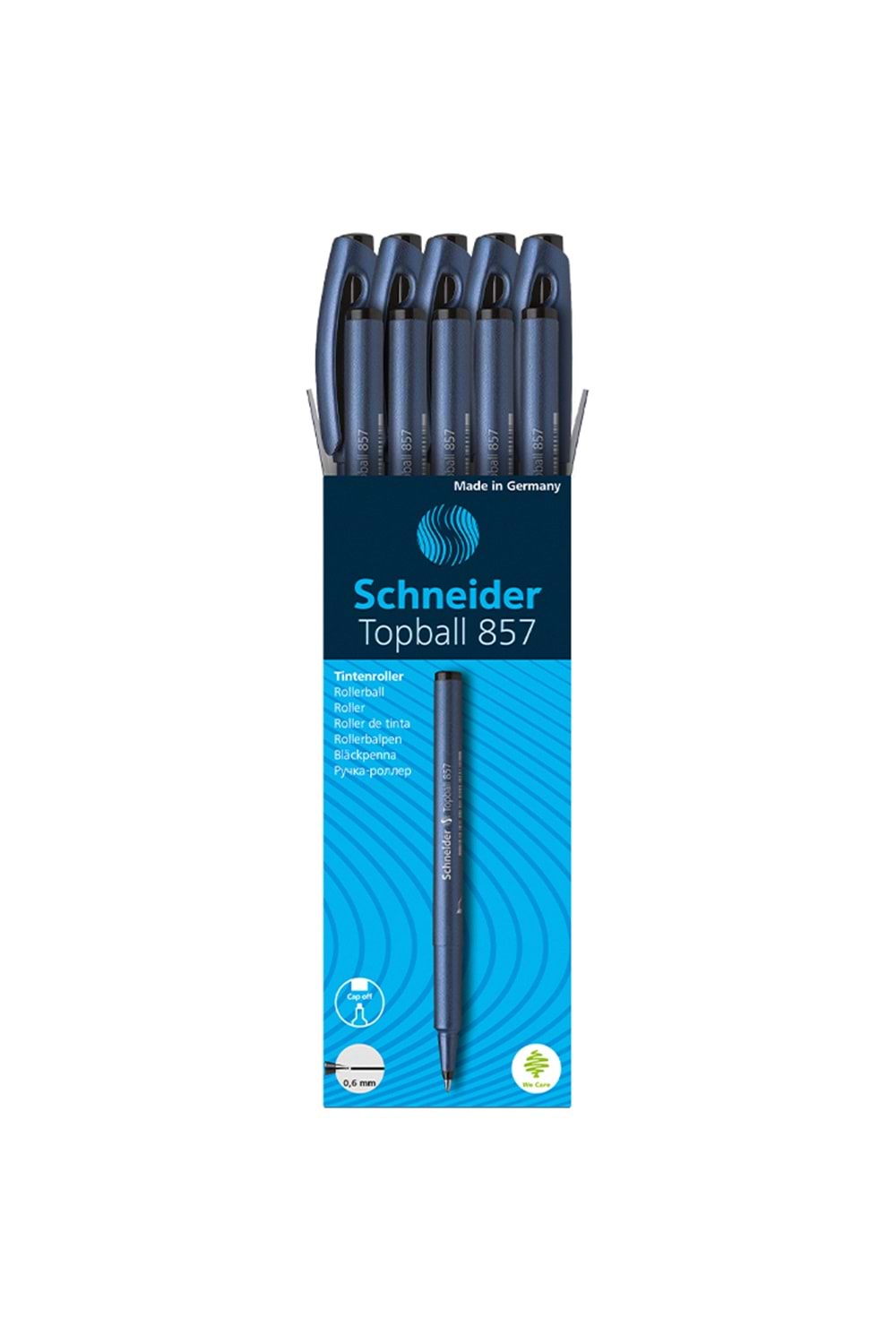 SCHNEIDER ROLLER KALEM 0.6 MM.TOPBALL 857 MAVI 10 LU
