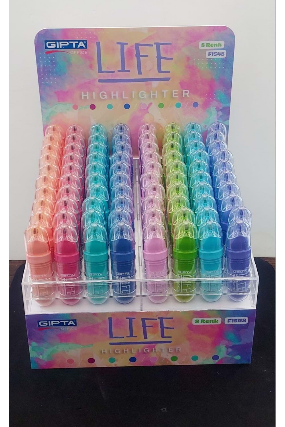 GIPTA FOSFORLU KALEM PICKPEN SHINE 8 RENK 192 Lİ STAND F1700
